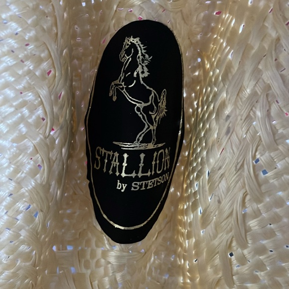 Stallion By Stetson Vintage Straw Western Cowboy Hat 6 3/4 - Picture 8 of 15